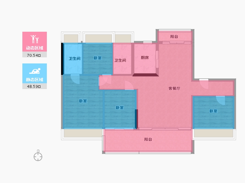 湖南省-郴州市-嘉禾碧桂园-108.00-户型库-动静分区