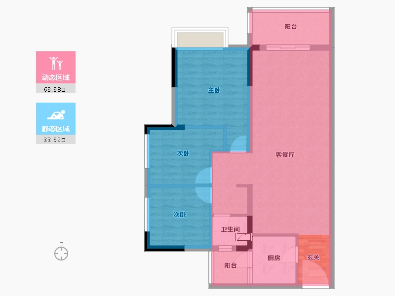 广东省-湛江市-海伦堡·御园-86.94-户型库-动静分区