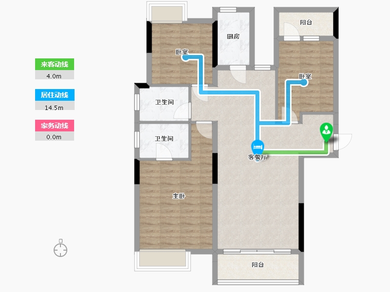 湖北省-武汉市-枫泽星都汇-94.76-户型库-动静线