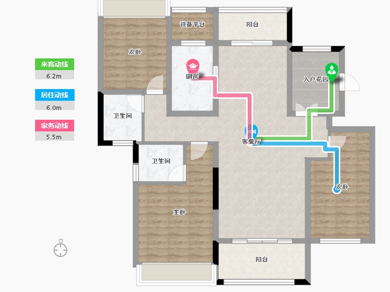 湖南省-张家界市-澧水嘉园-111.08-户型库-动静线