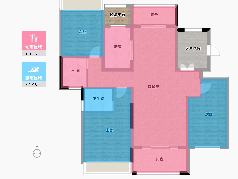 湖南省-张家界市-澧水嘉园-111.08-户型库-动静分区