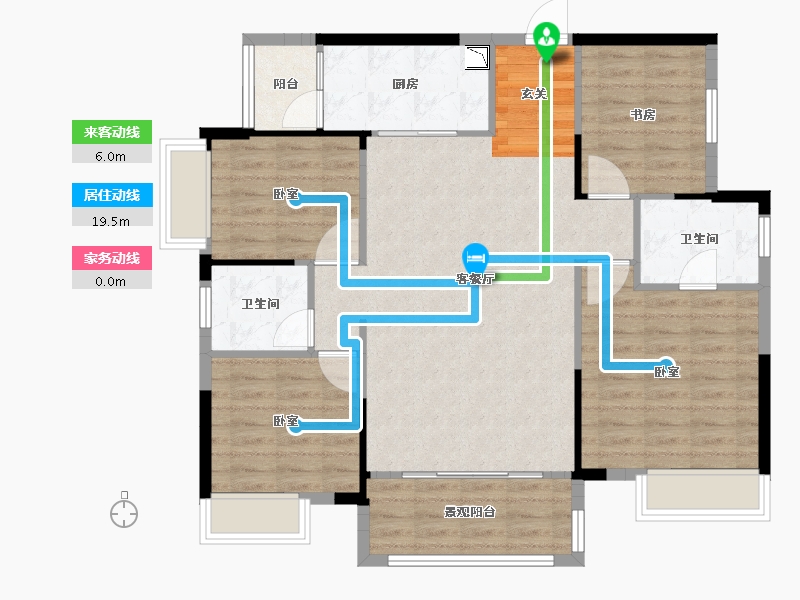 湖南省-邵阳市-仁为峰邵东壹号-101.24-户型库-动静线