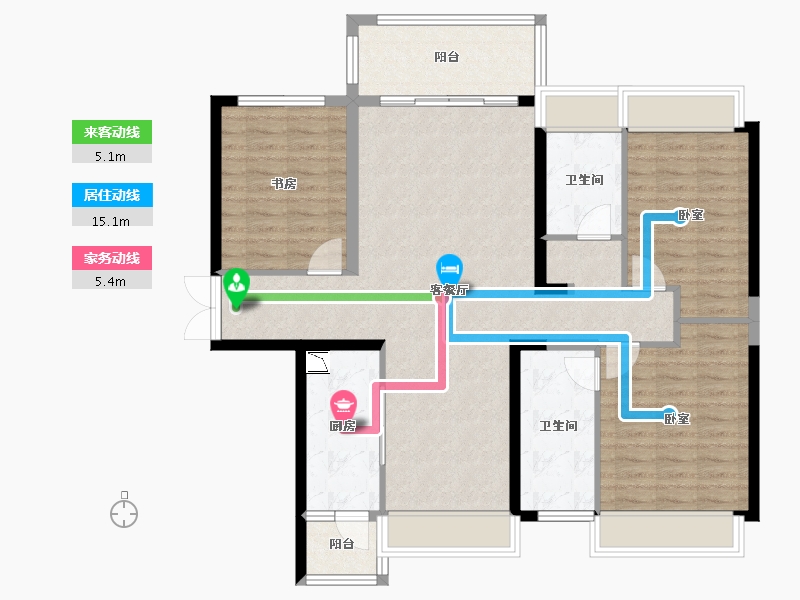 广东省-广州市-电建地产·洺悦华府-109.80-户型库-动静线