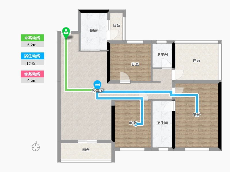 广西壮族自治区-玉林市-博白碧桂园-105.08-户型库-动静线