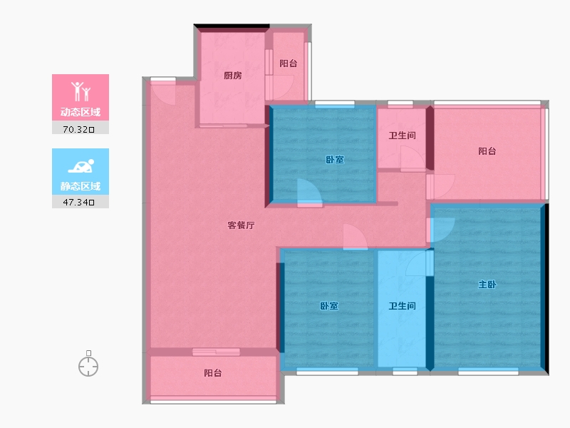 广西壮族自治区-玉林市-博白碧桂园-105.08-户型库-动静分区