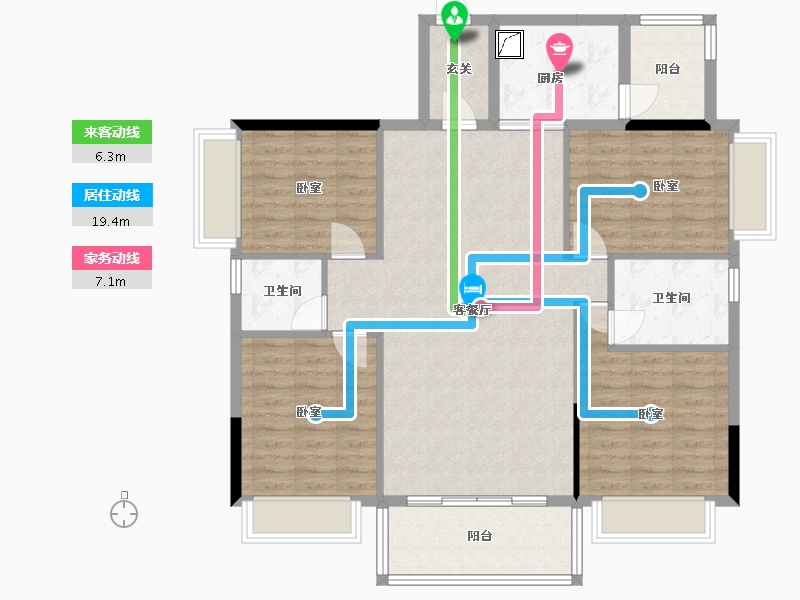 广东省-河源市-西环壹号院-110.65-户型库-动静线