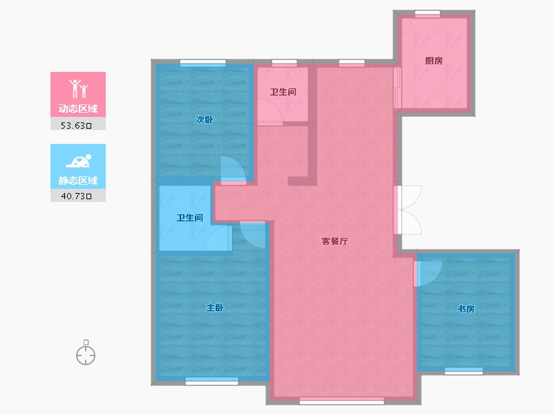 吉林省-长春市-吉森漫桦林-84.07-户型库-动静分区