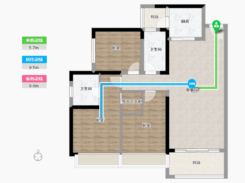 广东省-广州市-电建地产·洺悦华府-97.64-户型库-动静线