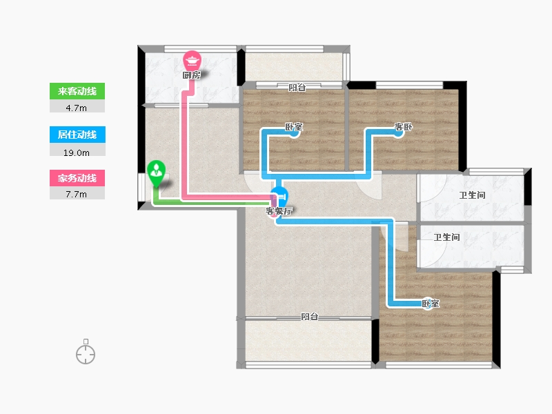 湖南省-郴州市-万利星城综合体-93.00-户型库-动静线