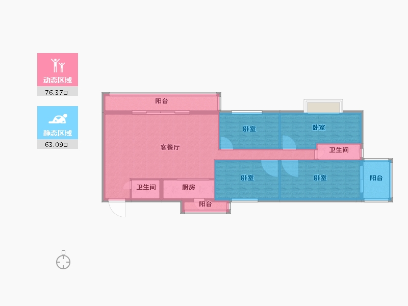 广东省-清远市-滨江尚品-126.94-户型库-动静分区