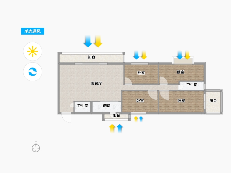 广东省-清远市-滨江尚品-126.94-户型库-采光通风