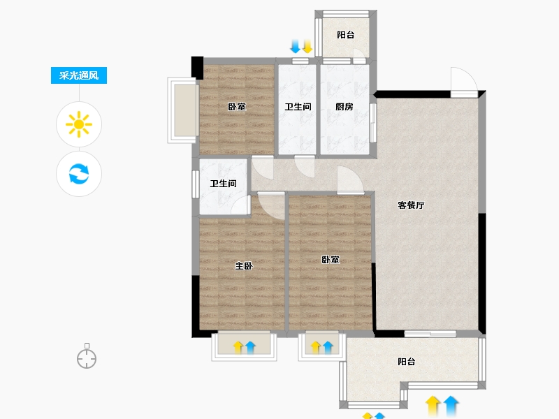 广东省-清远市-悦澋台-95.01-户型库-采光通风