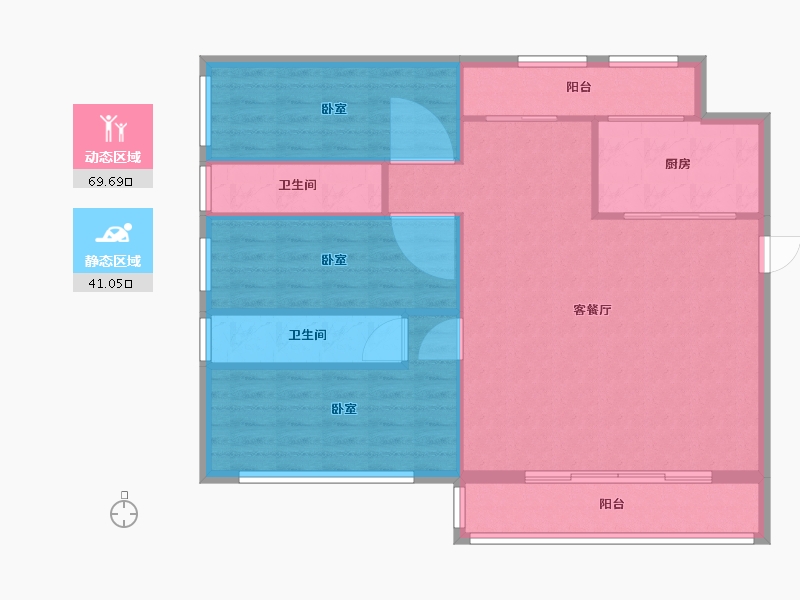 广东省-清远市-滨江尚品-101.45-户型库-动静分区