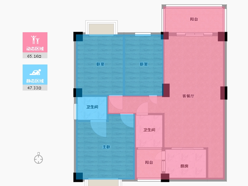 广东省-清远市-滨江尚品-101.51-户型库-动静分区