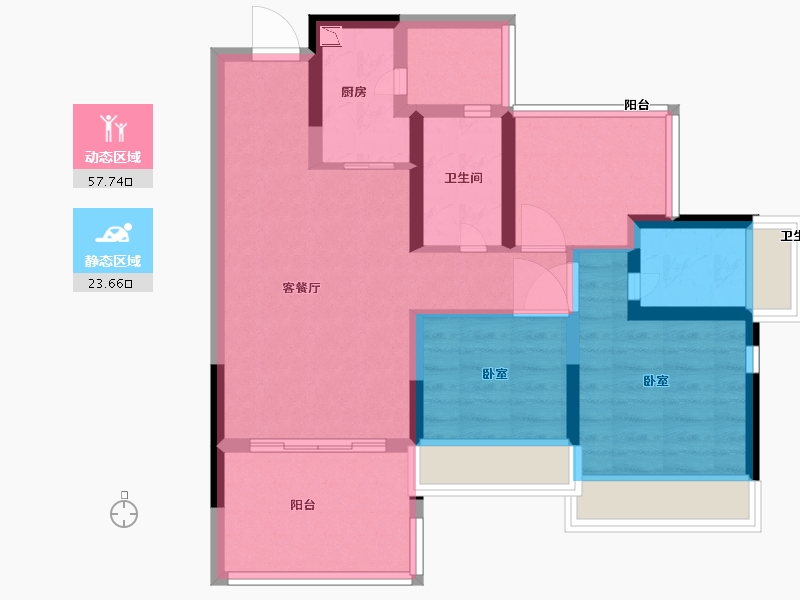 广东省-深圳市-龙光玖龙台住宅-71.00-户型库-动静分区