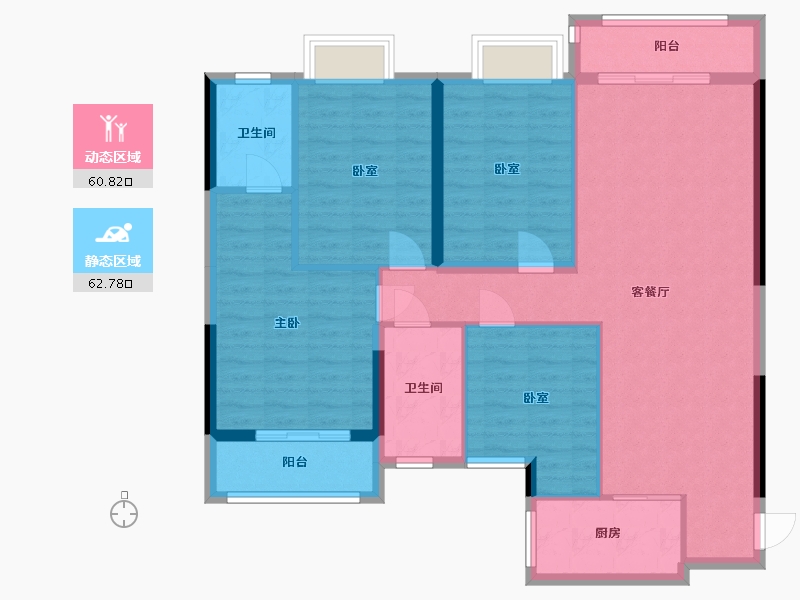 湖北省-武汉市-枫泽星都汇-112.00-户型库-动静分区