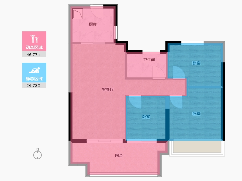 广东省-广州市-保利梦想城-65.73-户型库-动静分区