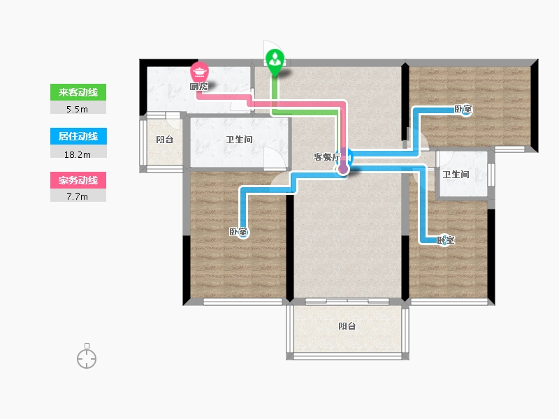 广东省-河源市-汇景外滩8号-95.05-户型库-动静线