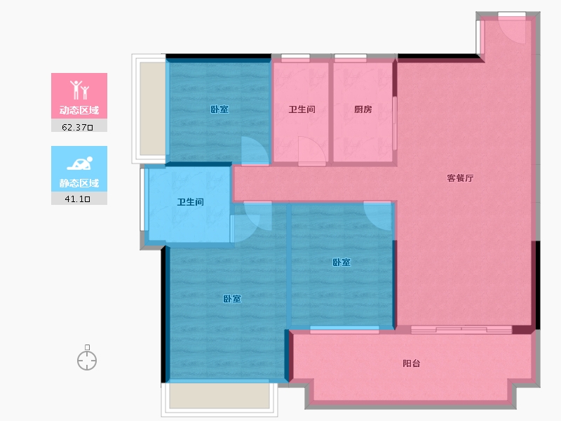 湖南省-衡阳市-新时代广场-93.79-户型库-动静分区