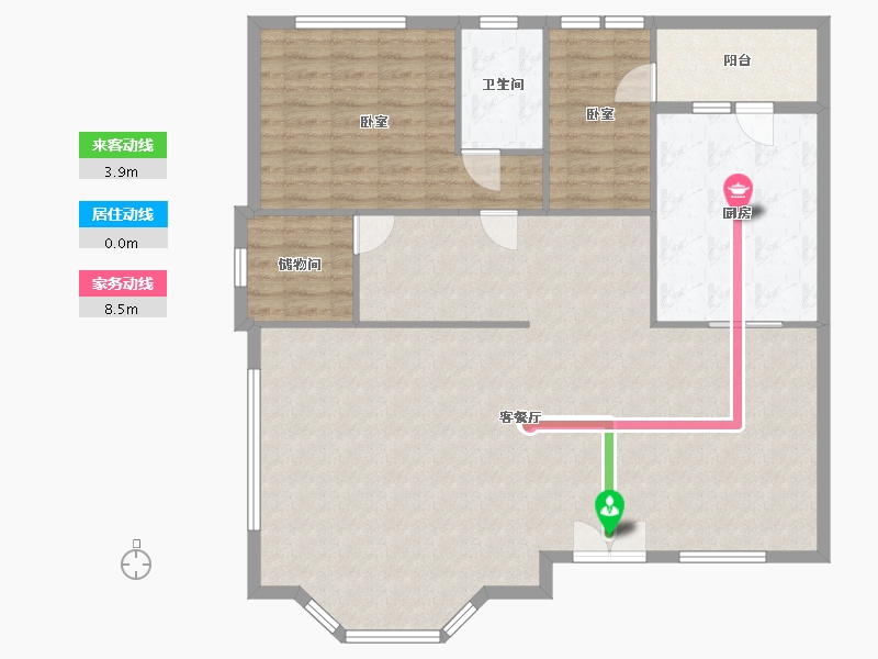 广西壮族自治区-玉林市-博白碧桂园-126.60-户型库-动静线