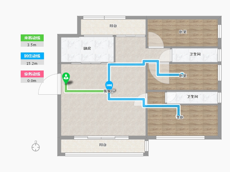 广东省-清远市-滨江尚品-96.86-户型库-动静线