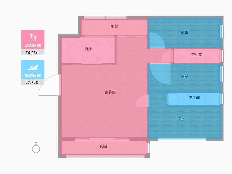 广东省-清远市-滨江尚品-96.86-户型库-动静分区