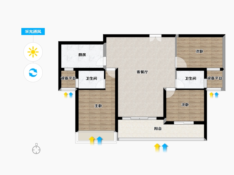 湖南省-张家界市-澧水嘉园-97.78-户型库-采光通风