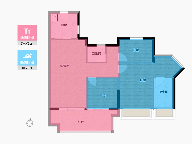 广东省-广州市-保利梦想城-81.67-户型库-动静分区