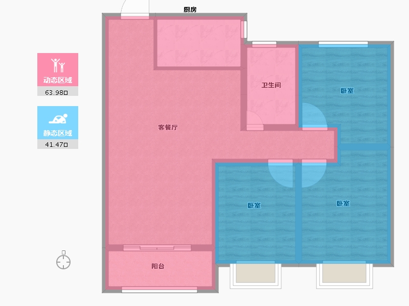 山东省-聊城市-金凤华府-94.38-户型库-动静分区