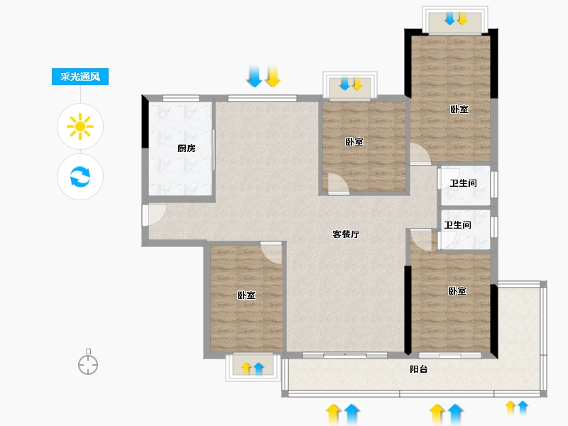 广东省-河源市-星光·源江学苑-124.11-户型库-采光通风