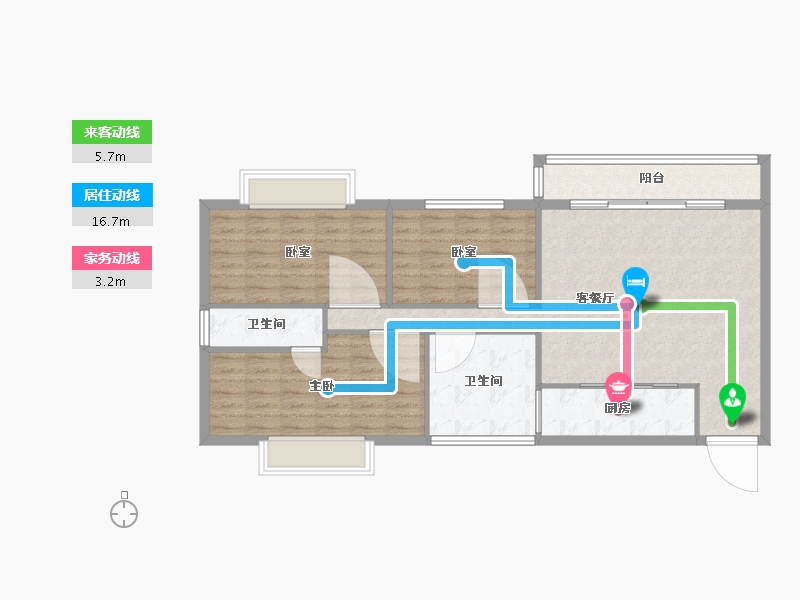 广东省-清远市-滨江尚品-100.90-户型库-动静线