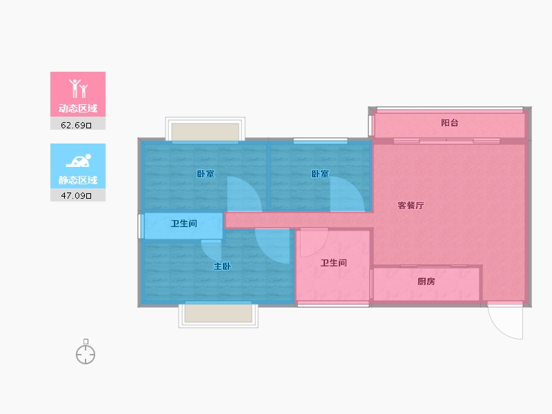 广东省-清远市-滨江尚品-100.90-户型库-动静分区