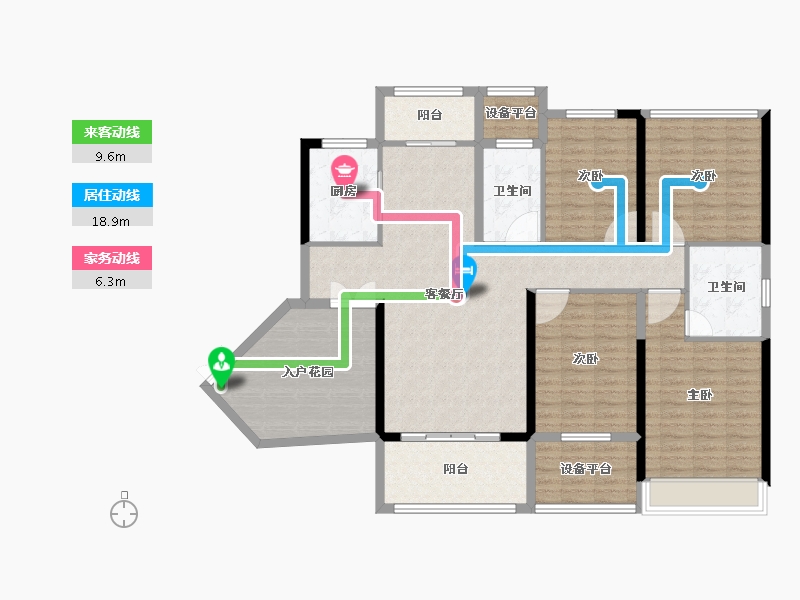 湖南省-张家界市-澧水嘉园-143.42-户型库-动静线