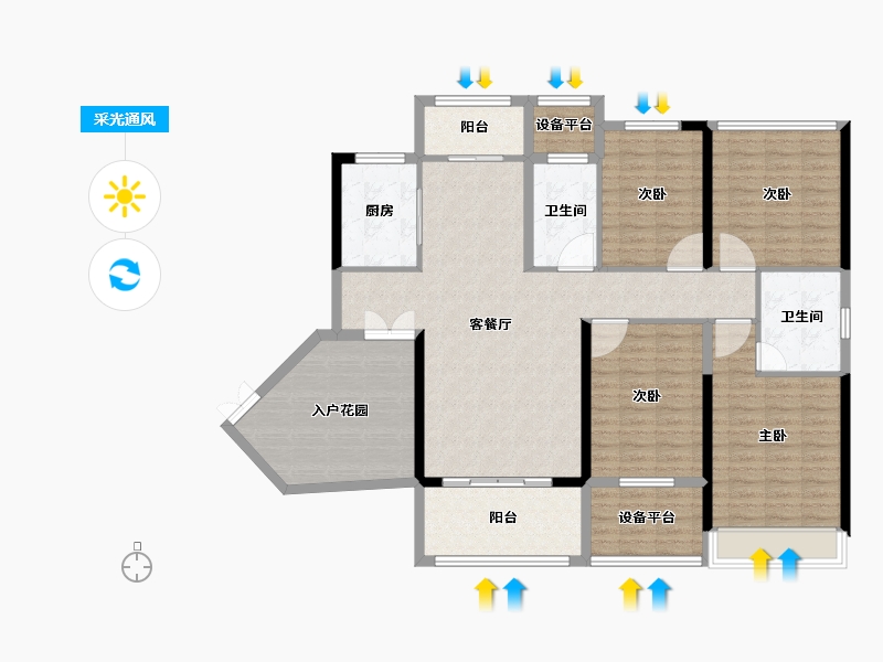 湖南省-张家界市-澧水嘉园-143.42-户型库-采光通风