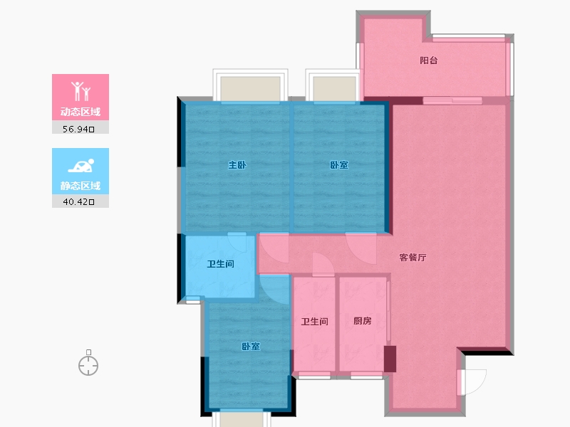 广东省-清远市-悦澋台-87.64-户型库-动静分区