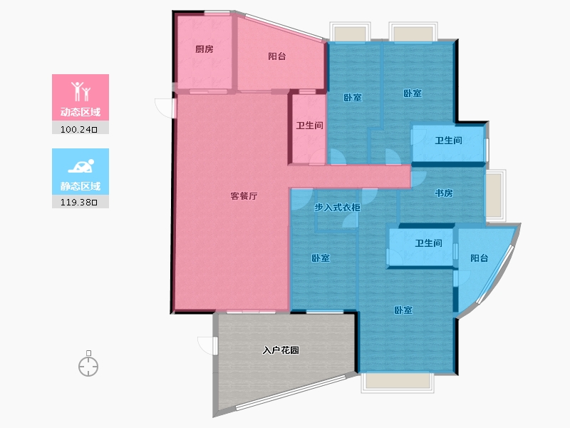 广东省-汕头市-海湾一城-227.06-户型库-动静分区