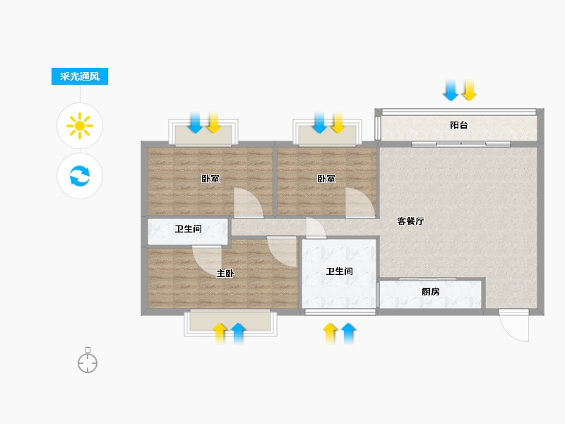 广东省-清远市-滨江尚品-100.71-户型库-采光通风