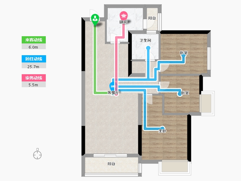 湖北省-武汉市-枫泽星都汇-79.00-户型库-动静线