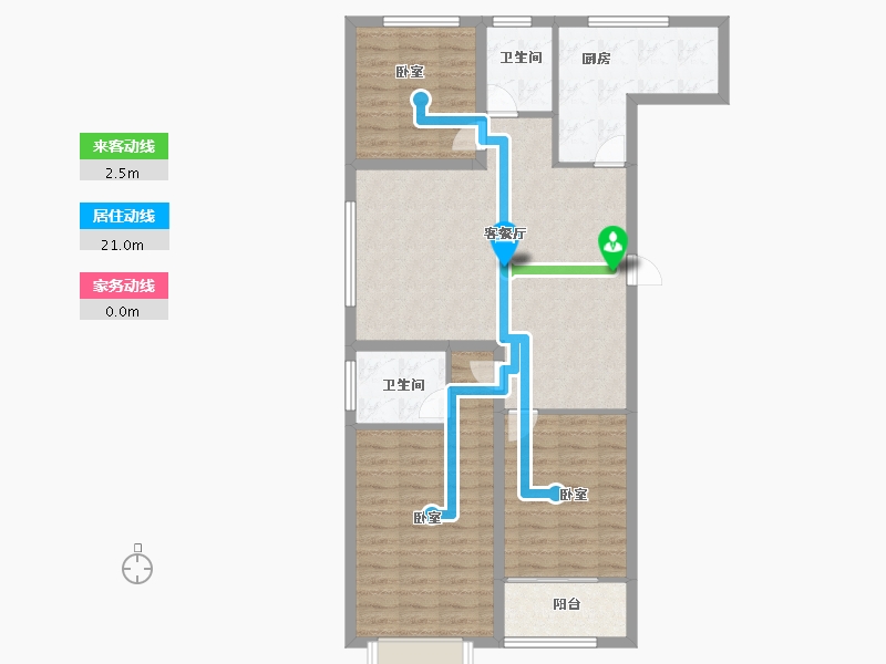 山东省-聊城市-金凤华府-94.73-户型库-动静线