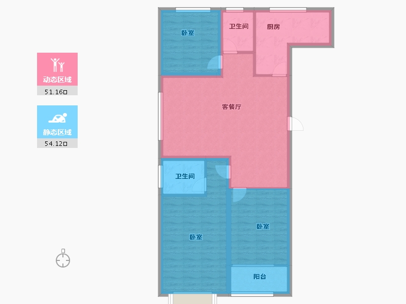 山东省-聊城市-金凤华府-94.73-户型库-动静分区