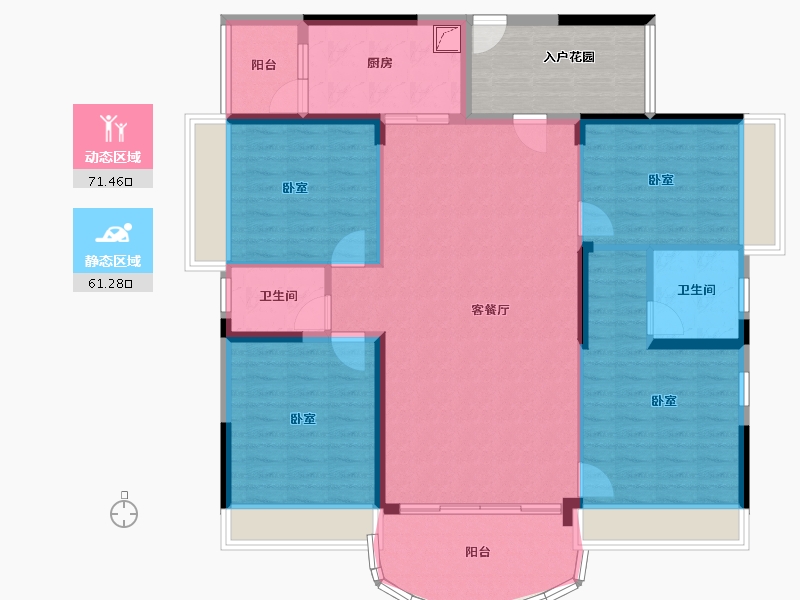 广东省-阳江市-凯旋华府-129.45-户型库-动静分区