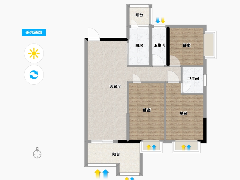 广东省-清远市-悦澋台-97.01-户型库-采光通风