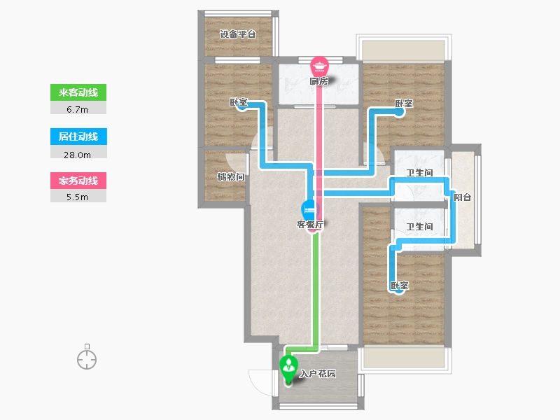 广东省-汕头市-阳柳黄山名苑-92.00-户型库-动静线