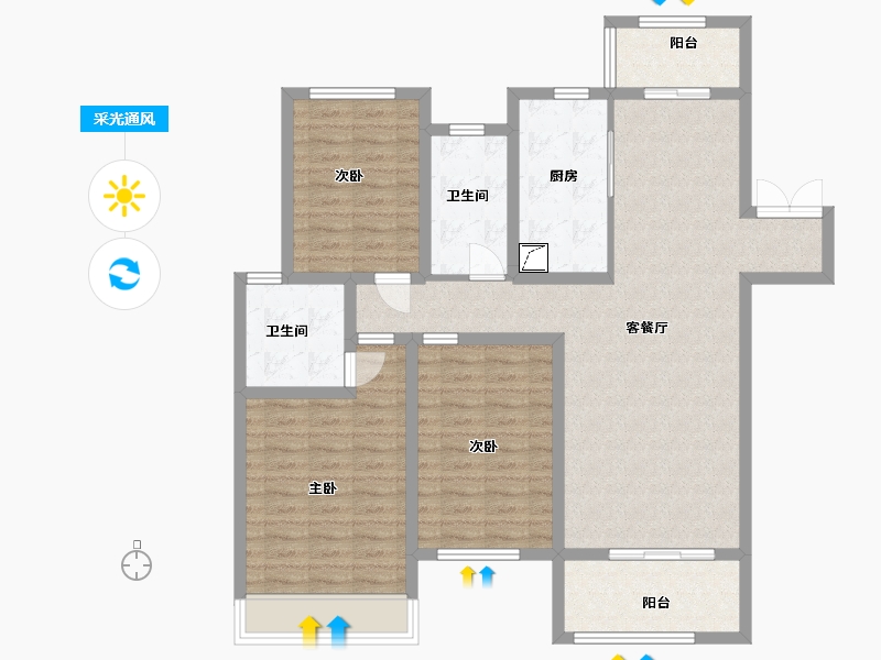 河南省-周口市-建业阳城上院-108.00-户型库-采光通风