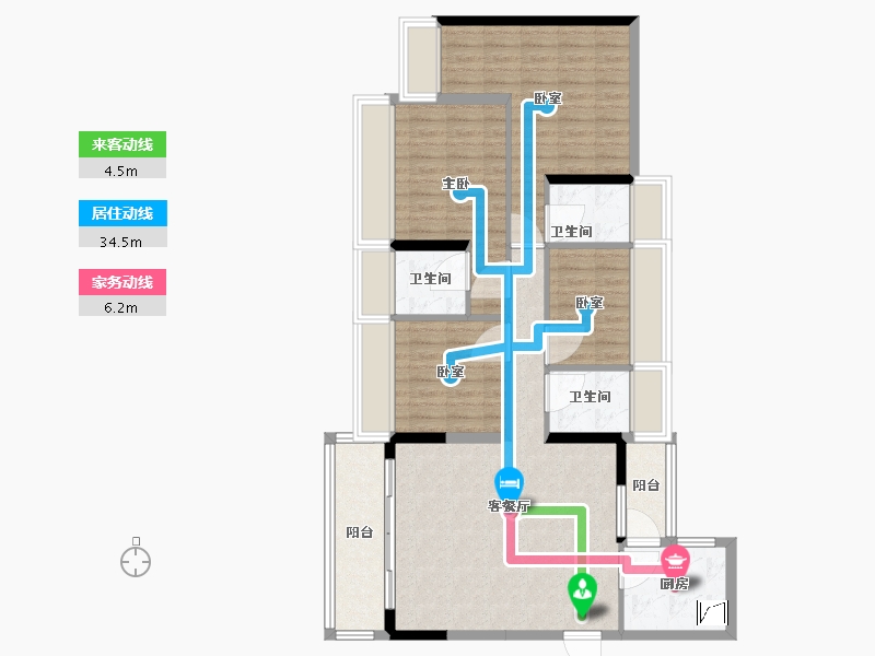 广东省-清远市-钜隆雅居蓝湾-103.01-户型库-动静线