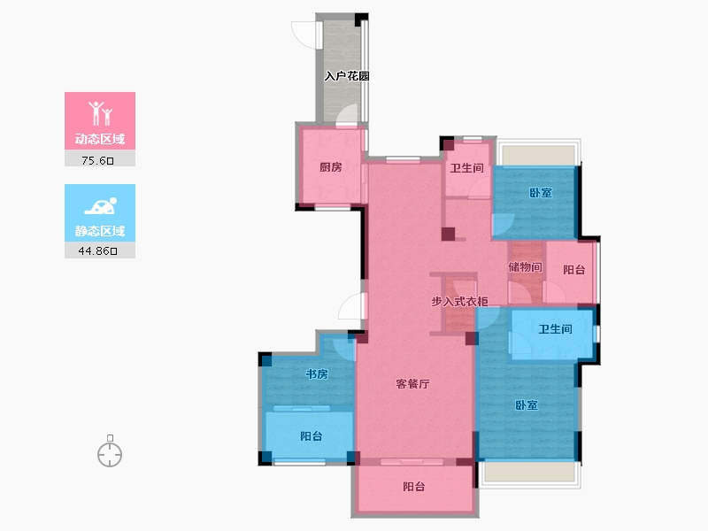 湖南省-衡阳市-衡阳罗马都市-112.98-户型库-动静分区