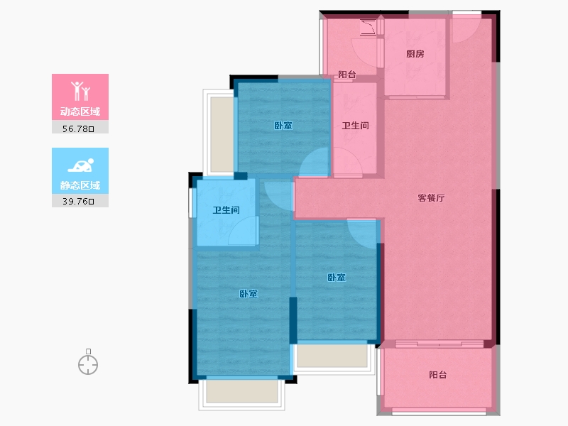 广东省-广州市-敏捷绿湖首府-86.01-户型库-动静分区