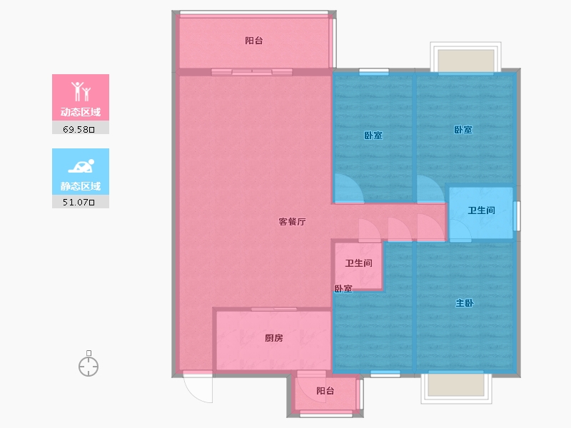 广东省-清远市-滨江尚品-110.55-户型库-动静分区