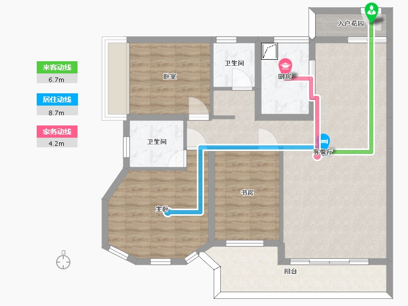 贵州省-遵义市-英伦国际-90.38-户型库-动静线