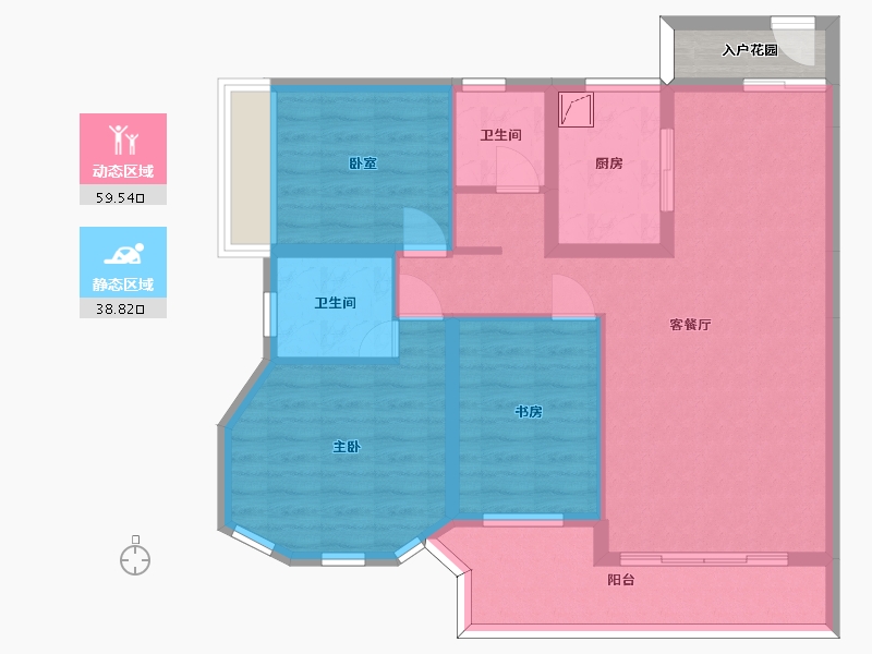 贵州省-遵义市-英伦国际-90.38-户型库-动静分区